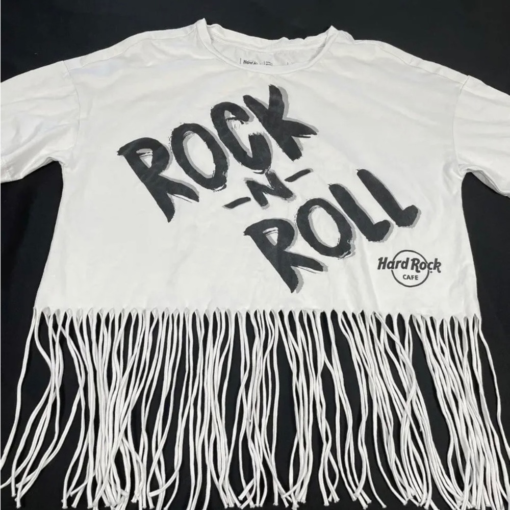 Hard Rock Cafe Women Print Short Sleeve Top Size L - Picture 5 of 7